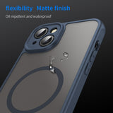 Husa pentru iPhone 14 Plus, Techsuit HaloFrost II MagSafe, bleumarin