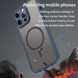 Husa pentru iPhone 14 Pro, Techsuit HaloFrost II MagSafe, bleumarin