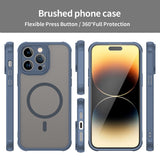 Husa pentru iPhone 14 Pro Max, Techsuit HaloFrost II MagSafe, bleumarin