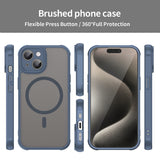 Husa pentru iPhone 15, Techsuit HaloFrost II MagSafe, bleumarin