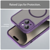 Husa pentru iPhone 15, Techsuit HaloFrost II MagSafe, mov