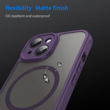 Husa pentru iPhone 15 Plus, Techsuit HaloFrost II MagSafe, mov
