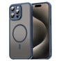 Husa pentru iPhone 15 Pro Max, Techsuit HaloFrost II MagSafe, bleumarin