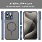 Husa pentru iPhone 15 Pro Max, Techsuit HaloFrost II MagSafe, bleumarin