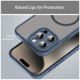 Husa pentru iPhone 15 Pro Max, Techsuit HaloFrost II MagSafe, bleumarin