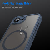 Husa pentru iPhone 16e, Techsuit HaloFrost II MagSafe, bleumarin