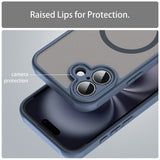 Husa pentru iPhone 16 Plus, Techsuit HaloFrost II MagSafe, bleumarin