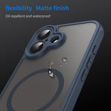 Husa pentru iPhone 16 Plus, Techsuit HaloFrost II MagSafe, bleumarin