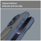 Husa pentru iPhone 16 Pro Max, Techsuit HaloFrost II MagSafe, bleumarin
