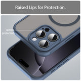 Husa pentru iPhone 16 Pro Max, Techsuit HaloFrost II MagSafe, bleumarin