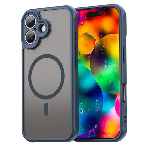 Husa pentru iPhone 17, Techsuit HaloFrost II MagSafe, bleumarin