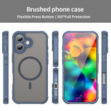 Husa pentru iPhone 17, Techsuit HaloFrost II MagSafe, bleumarin