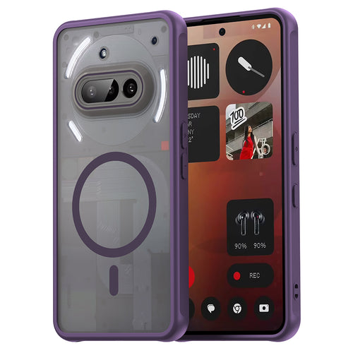 Husa pentru Nothing Phone (3a), Techsuit HaloFrost II MagSafe, mov