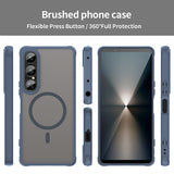 Husa pentru Sony Xperia 1 VII, Techsuit HaloFrost II MagSafe, bleumarin