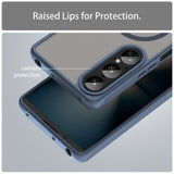 Husa pentru Sony Xperia 1 VII, Techsuit HaloFrost II MagSafe, bleumarin