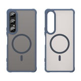 Husa pentru Sony Xperia 1 VII, Techsuit HaloFrost II MagSafe, bleumarin