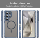 Husa pentru Samsung Galaxy S24 Ultra, Techsuit HaloFrost II MagSafe, bleumarin