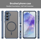 Husa pentru Samsung Galaxy A55 5G, Techsuit HaloFrost II MagSafe, bleumarin