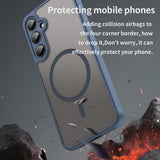 Husa pentru Samsung Galaxy A55 5G, Techsuit HaloFrost II MagSafe, bleumarin
