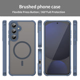 Husa pentru Samsung Galaxy S24 FE, Techsuit HaloFrost II MagSafe, bleumarin
