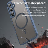 Husa pentru Samsung Galaxy S24 FE, Techsuit HaloFrost II MagSafe, bleumarin
