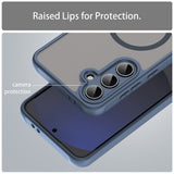 Husa pentru Samsung Galaxy S24 FE, Techsuit HaloFrost II MagSafe, bleumarin