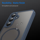 Husa pentru Samsung Galaxy S24 FE, Techsuit HaloFrost II MagSafe, bleumarin