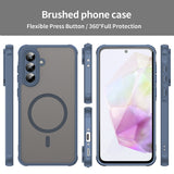 Husa pentru Samsung Galaxy A56 5G, Techsuit HaloFrost II MagSafe, bleumarin