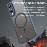 Husa pentru Samsung Galaxy S25 Edge, Techsuit HaloFrost II MagSafe, bleumarin