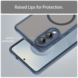Husa pentru Samsung Galaxy S25 Edge, Techsuit HaloFrost II MagSafe, bleumarin