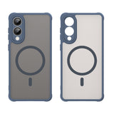 Husa pentru Samsung Galaxy S25 Edge, Techsuit HaloFrost II MagSafe, bleumarin