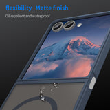 Husa pentru Samsung Galaxy Z Flip7, Techsuit HaloFrost II MagSafe, bleumarin