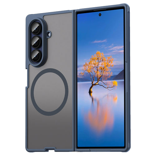 Husa pentru Samsung Galaxy Z Fold7, Techsuit HaloFrost II MagSafe, bleumarin