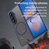 Husa pentru Samsung Galaxy Z Fold7, Techsuit HaloFrost II MagSafe, bleumarin