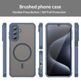 Husa pentru Samsung Galaxy A17 5G, Techsuit HaloFrost II MagSafe, bleumarin