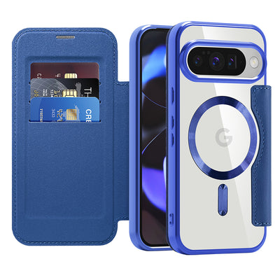 Husa pentru Google Pixel 10, Techsuit SmartMag Book Case, albastru