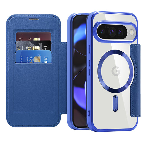 Husa pentru Google Pixel 10, Techsuit SmartMag Book Case, albastru