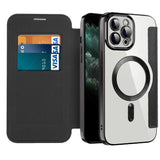 Husa pentru iPhone 11 Pro Max, Techsuit SmartMag Book Case, albastru