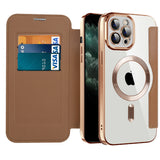 Husa pentru iPhone 11 Pro Max, Techsuit SmartMag Book Case, albastru