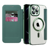Husa pentru iPhone 12 Pro Max, Techsuit SmartMag Book Case, albastru