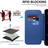 Husa pentru iPhone 12 Pro Max, Techsuit SmartMag Book Case, albastru