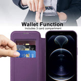 Husa pentru iPhone 12 Pro Max, Techsuit SmartMag Book Case, albastru