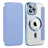 Husa pentru iPhone 12 Pro, Techsuit SmartMag Book Case, bleu