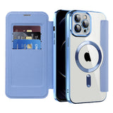 Husa pentru iPhone 12 Pro, Techsuit SmartMag Book Case, bleu