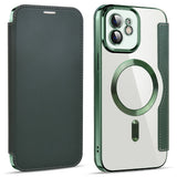 Husa pentru iPhone 12, Techsuit SmartMag Book Case, albastru