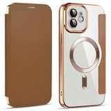 Husa pentru iPhone 12, Techsuit SmartMag Book Case, albastru