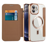 Husa pentru iPhone 12, Techsuit SmartMag Book Case, albastru