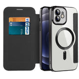 Husa pentru iPhone 12, Techsuit SmartMag Book Case, albastru