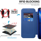 Husa pentru iPhone 13 Pro, Techsuit SmartMag Book Case, albastru