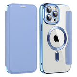 Husa pentru iPhone 13 Pro, Techsuit SmartMag Book Case, bleu